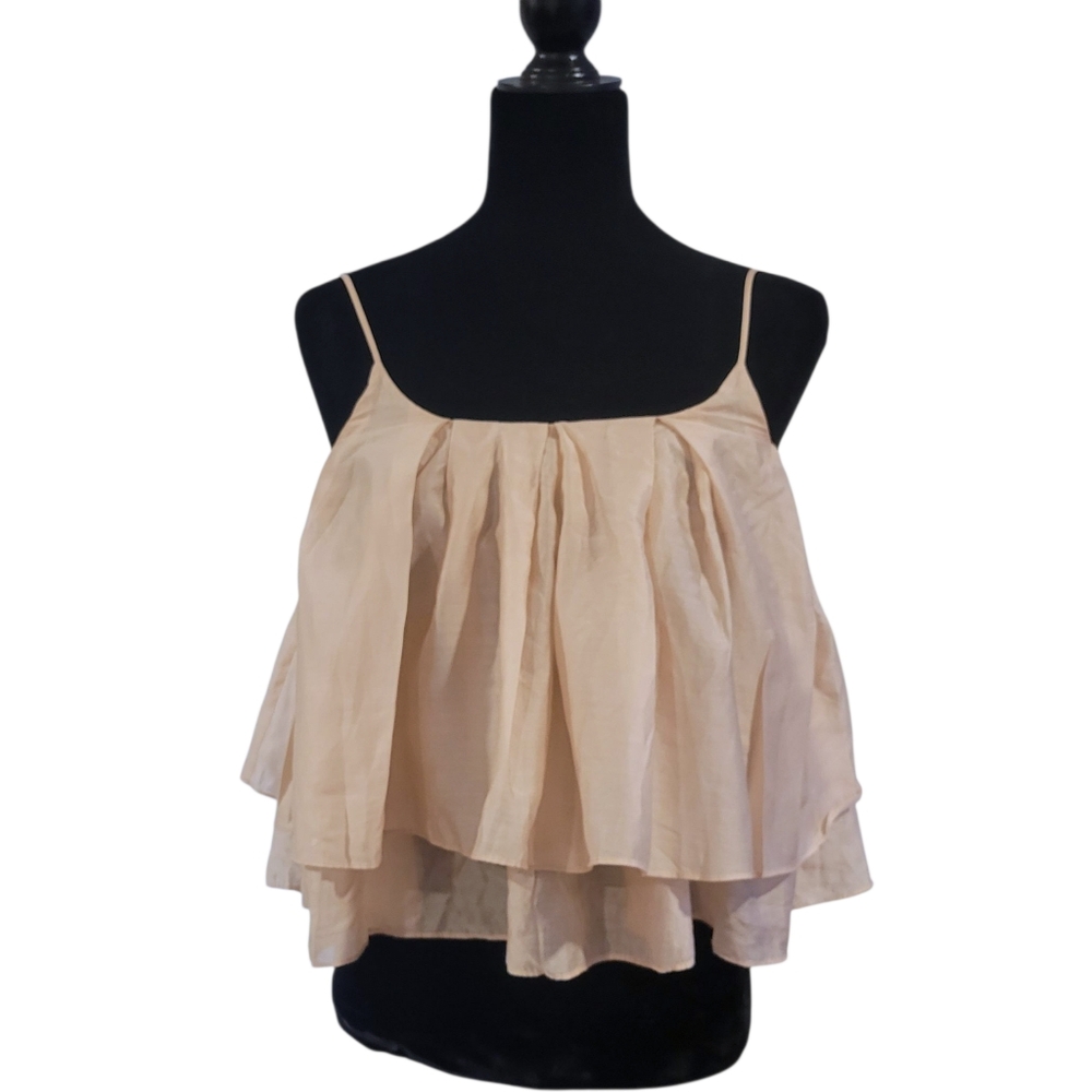 J.ING Romantic Strappy Top Size S In Peach